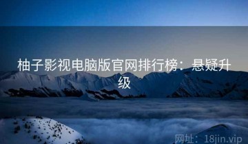 柚子影视电脑版官网排行榜：悬疑升级