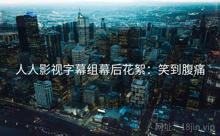 人人影视字幕组幕后花絮:笑到腹痛 人人影视字幕组幕后花絮:笑到腹痛